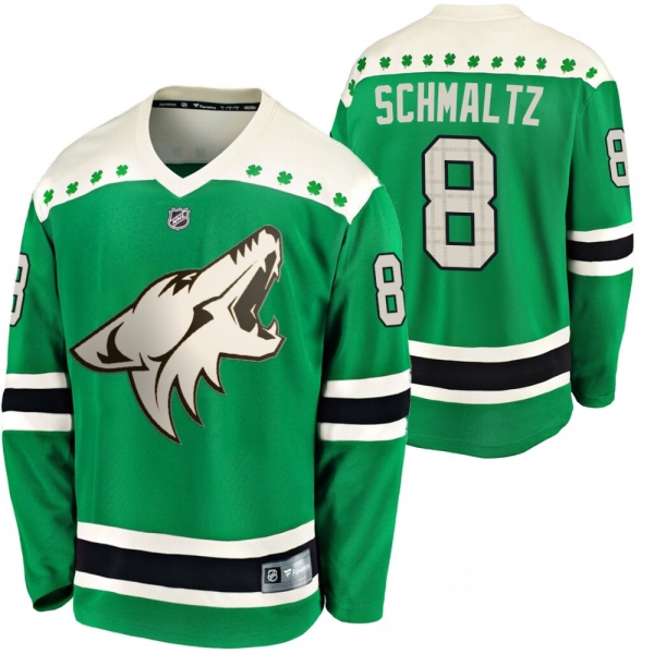 Coyotes Nick Schmaltz #8 Green 2020 St. Patrick's Day Replica Player Jersey