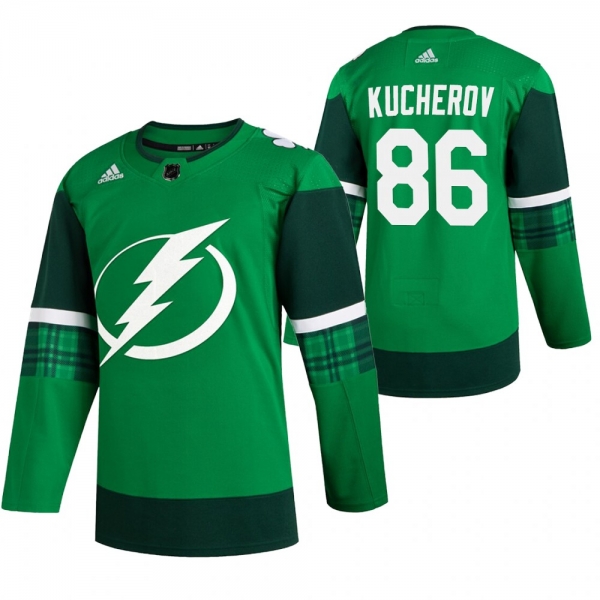 Lightning Nikita Kucherov #86 Green 2020 St. Patrick's Day Authentic Player Jersey