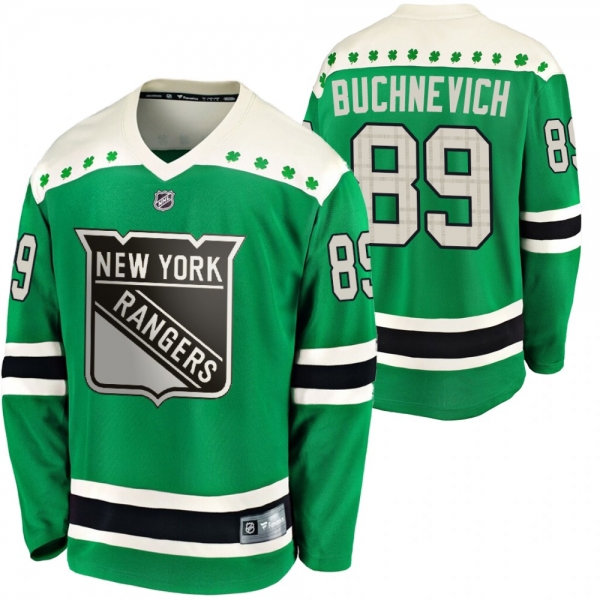 Rangers Pavel Buchnevich #89 Green 2020 St. Patrick's Day Replica Player Jersey