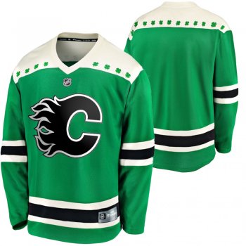 Calgary Flames Green 2020 St. Patrick's Day Breakaway Jersey