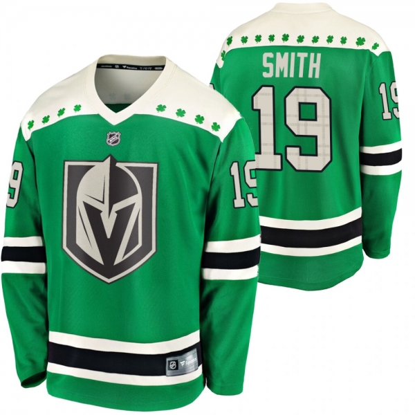 Vegas Golden Knights #19 Reilly Smith Green 2020 St. Patrick's Day Breakaway Jersey