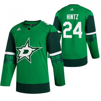 Stars Roope Hintz #24 Green 2020 St. Patrick's Day Authentic Player Jersey