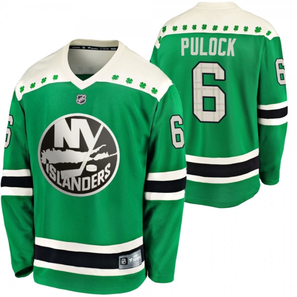 Islanders Ryan Pulock #6 Green 2020 St. Patrick's Day Replica Player Jersey