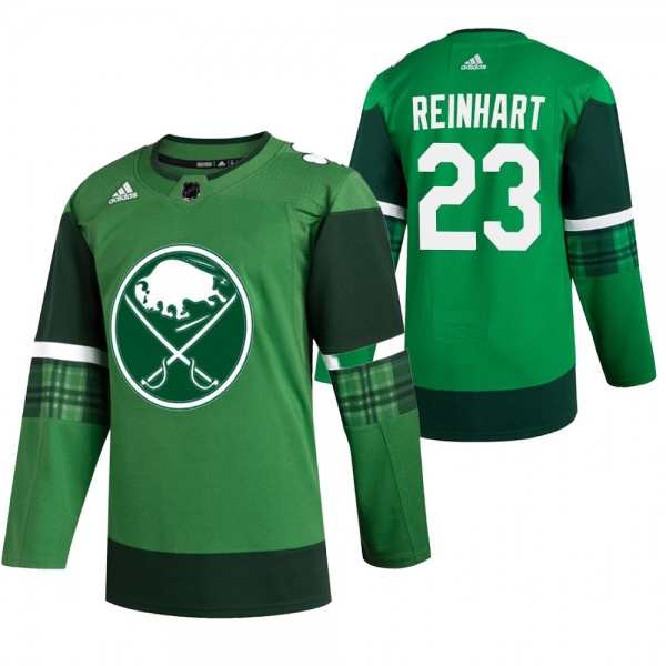 Sabres Sam Reinhart #23 Green 2020 St. Patrick's Day Authentic Player Jersey