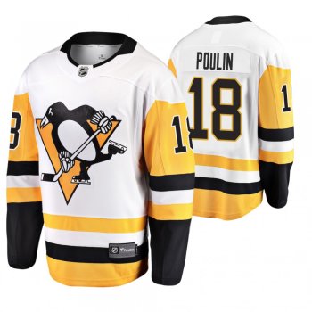 Pittsburgh Penguins Samuel Poulin Jersey Men's Away Breakaway Player