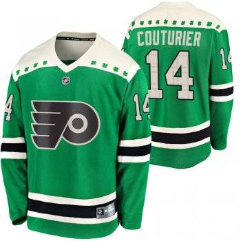 Philadelphia Flyers #14 Sean Couturier Green 2020 St. Patrick's Day Breakaway Jersey