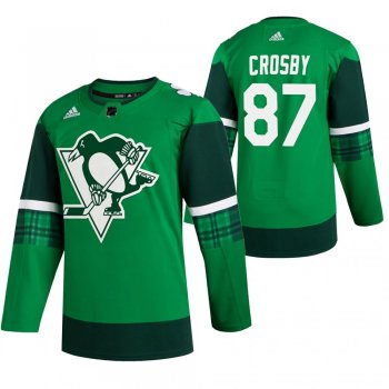 Penguins Sidney Crosby #87 Green 2020 St. Patrick's Day Authentic Player Jersey