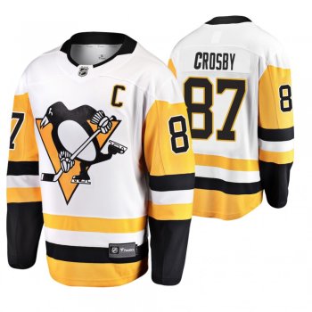 Pittsburgh Penguins Sidney Crosby #87 White Away Fanatics Breakaway Player Jersey