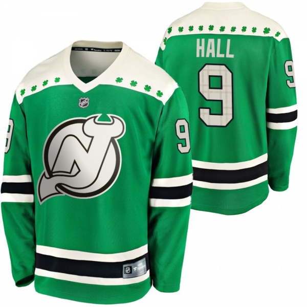 Devils Taylor Hall #9 Green 2020 St. Patrick's Day Replica Player Jersey