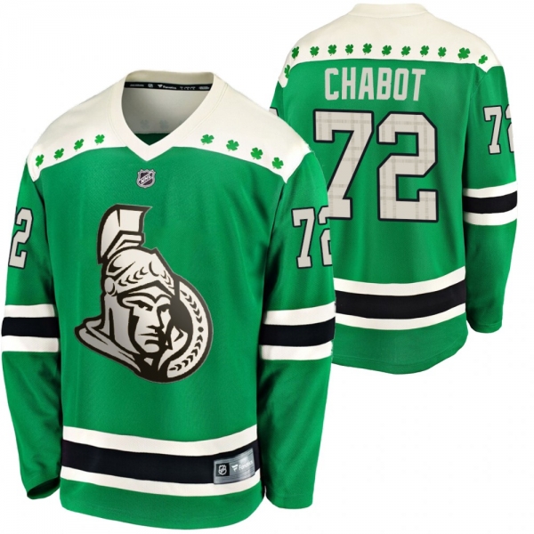 Senators Thomas Chabot #72 Green 2020 St. Patrick's Day Replica Player Jersey