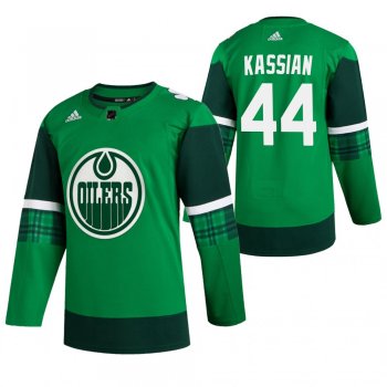 Oilers Zack Kassian #44 Green 2020 St. Patrick's Day Authentic Player Jersey