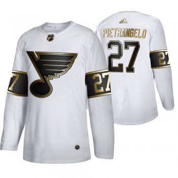 St. Louis Blues #27 Alex Pietrangelo White NHL Golden Edition Authentic Jersey