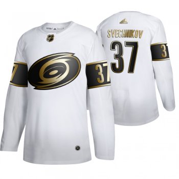 Andrei Svechnikov Carolina Hurricanes White NHL Golden Edition Authentic Jersey