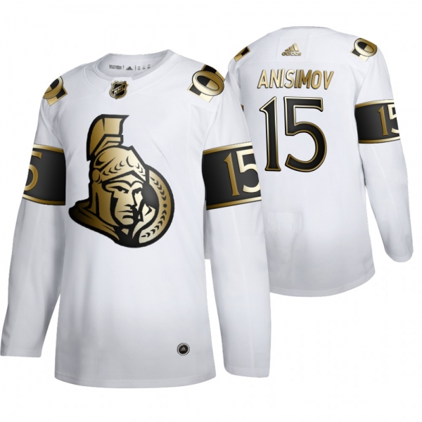 Artem Anisimov Ottawa Senators White NHL Golden Edition Authentic Jersey