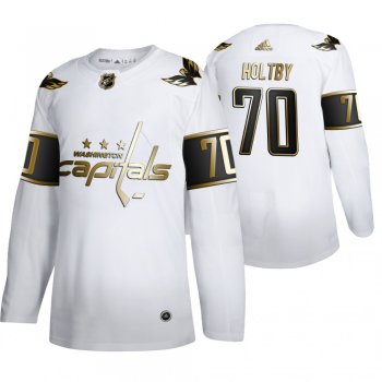 Braden Holtby Washington Capitals White NHL Golden Edition Authentic Jersey