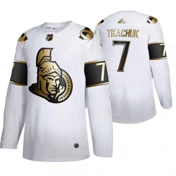 Brady Tkachuk Ottawa Senators White NHL Golden Edition Authentic Jersey