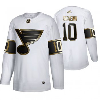 Brayden Schenn St. Louis Blues White NHL Golden Edition Authentic Jersey