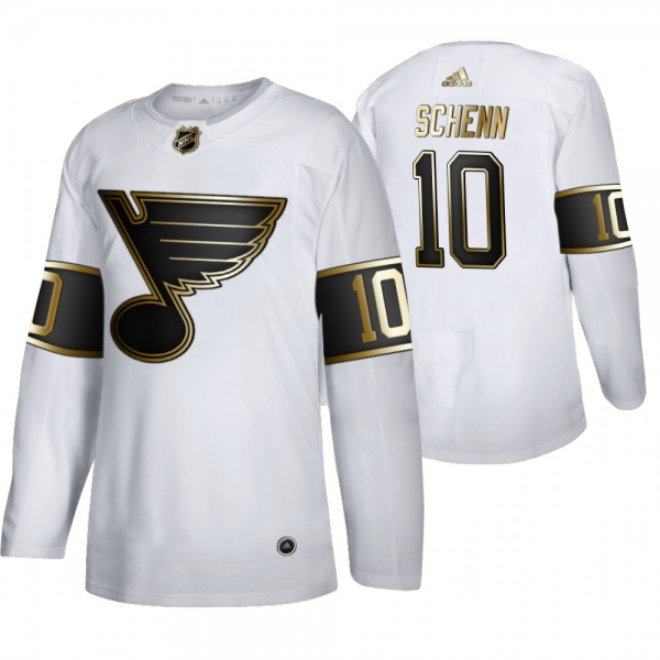 Brayden Schenn St. Louis Blues White NHL Golden Edition Authentic Jersey