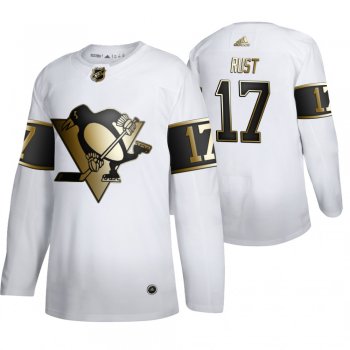 Bryan Rust Pittsburgh Penguins White NHL Golden Edition Authentic Jersey