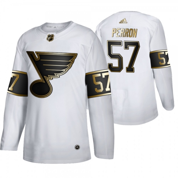 David Perron St. Louis Blues White NHL Golden Edition Authentic Jersey