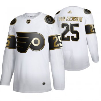 James van Riemsdyk Philadelphia Flyers White NHL Golden Edition Authentic Jersey