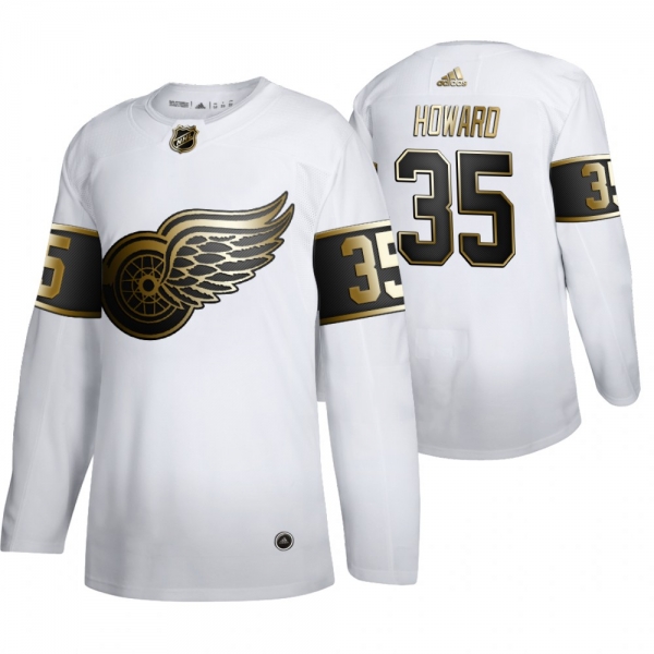 Jimmy Howard Detroit Red Wings White NHL Golden Edition Authentic Jersey