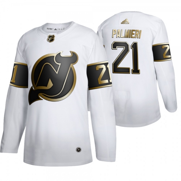 Kyle Palmieri New Jersey Devils White NHL Golden Edition Authentic Jersey