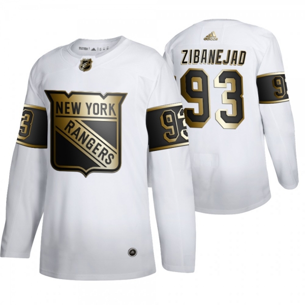 Mika Zibanejad New York Rangers White NHL Golden Edition Authentic Jersey