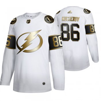 Nikita Kucherov Tampa Bay Lightning White NHL Golden Edition Authentic Jersey