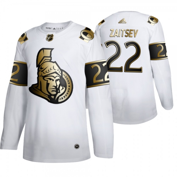 Nikita Zaitsev Ottawa Senators White NHL Golden Edition Authentic Jersey