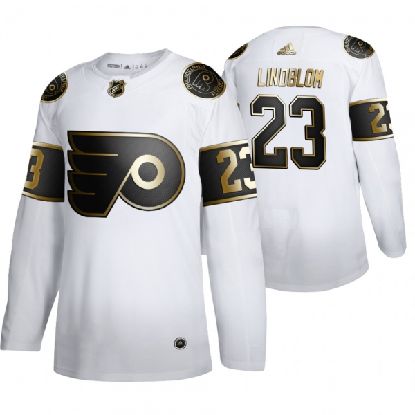 Oskar Lindblom Philadelphia Flyers White NHL Golden Edition Authentic Jersey