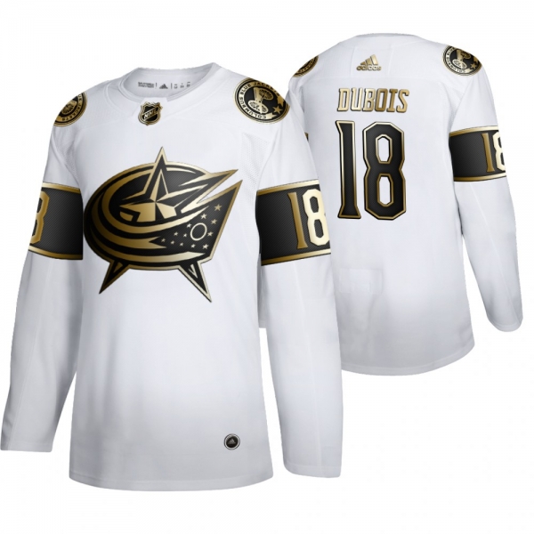 Pierre-Luc Dubois Columbus Blue Jackets White NHL Golden Edition Authentic Jersey