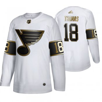 Robert Thomas St. Louis Blues White NHL Golden Edition Authentic Jersey