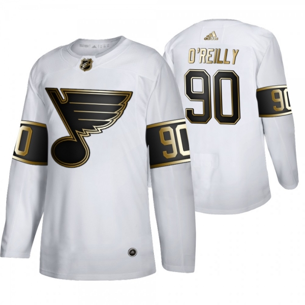 Ryan O'Reilly St. Louis Blues White NHL Golden Edition Authentic Jersey