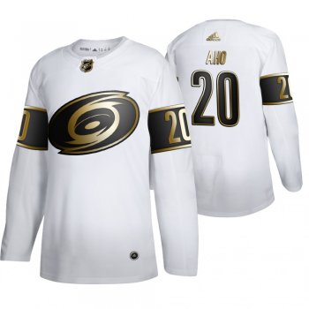 Sebastian Aho Carolina Hurricanes White NHL Golden Edition Authentic Jersey