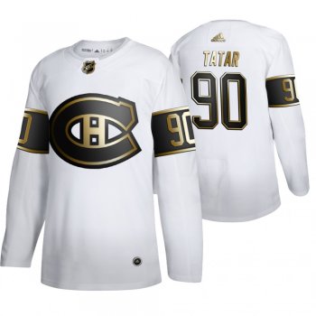 Montreal Canadiens #90 Tomas Tatar White NHL Golden Edition Authentic Jersey