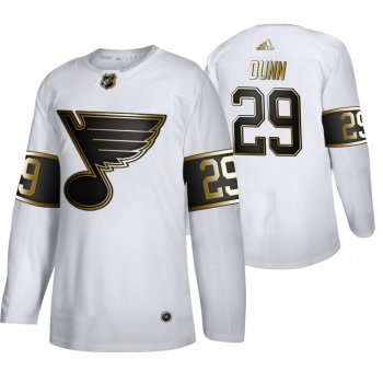 Vince Dunn St. Louis Blues White NHL Golden Edition Authentic Jersey