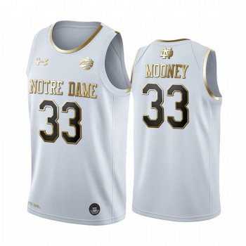 Notre Dame Fighting Irish John Mooney White Golden Edition Limited Jersey College Basketball