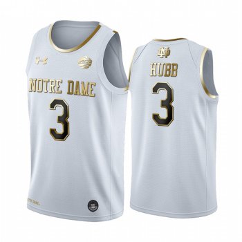 Notre Dame Fighting Irish Prentiss Hubb White Golden Edition Limited Jersey College Basketball