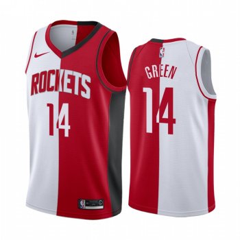 Rockets Gerald Green #14 Split White Red Jersey