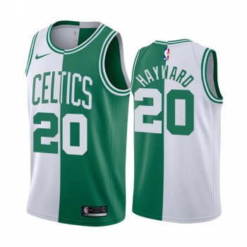 Celtics Gordon Hayward #20 Split White Green Jersey