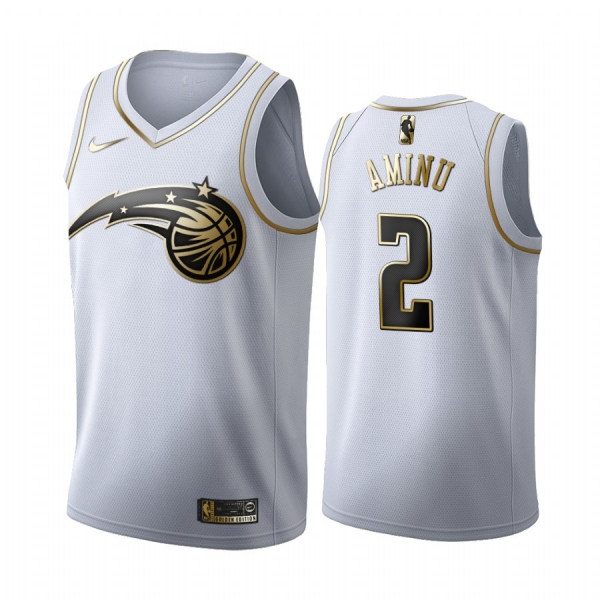 Al-Farouq Aminu #2 Orlando Magic White Golden Edition Jersey