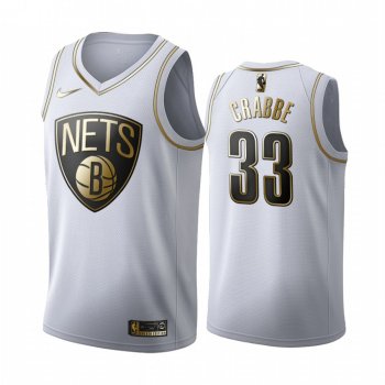 Allen Crabbe #33 Atlanta Hawks White Golden Edition Jersey