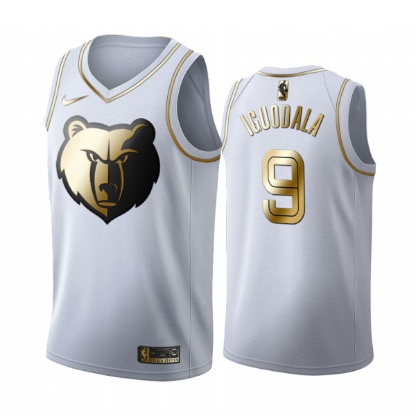 Andre Iguodala #28 Miami Heat White Golden Edition Jersey