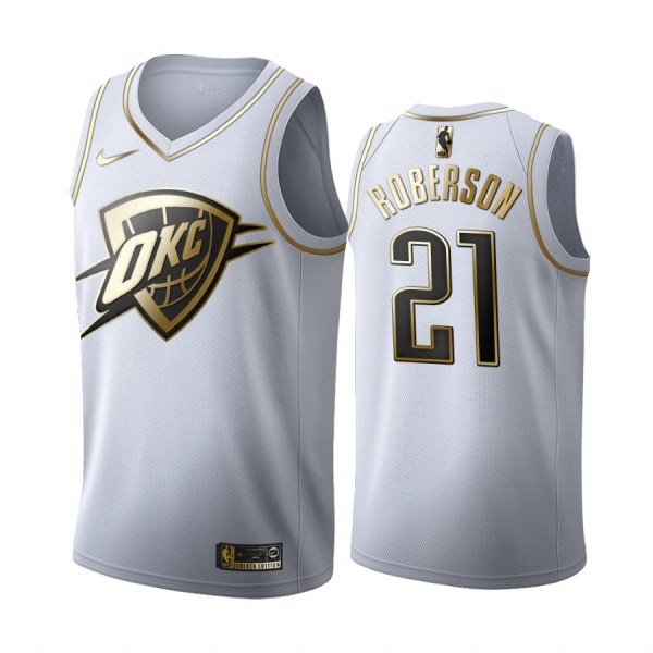 Andre Roberson #21 Oklahoma City Thunder White Golden Edition Jersey