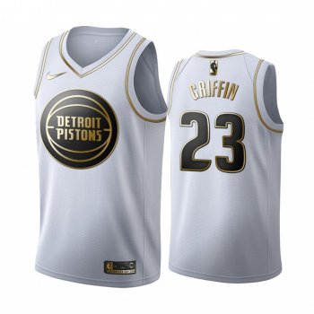 Blake Griffin #23 Detroit Pistons White Golden Edition Jersey