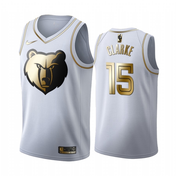 Brandon Clarke #15 Memphis Grizzlies White Golden Edition Jersey