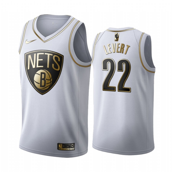 Caris LeVert #22 Brooklyn Nets White Golden Edition Jersey