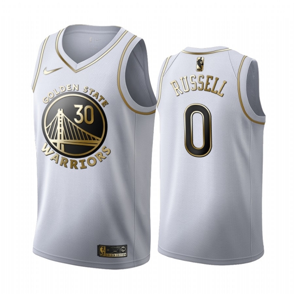 D'Angelo Russell #0 Minnesota Timberwolves White Golden Edition Jersey