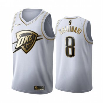 Danilo Gallinari #8 Oklahoma City Thunder White Golden Edition Jersey